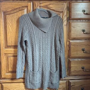 JEANNE PIERRE Brown Knit Sweater
